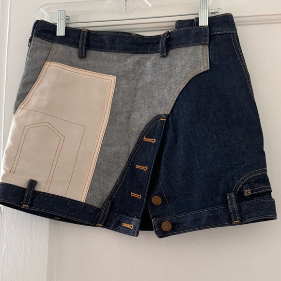 MONSE Upside Down Denim Mini Skirt - Picture 10 of 13